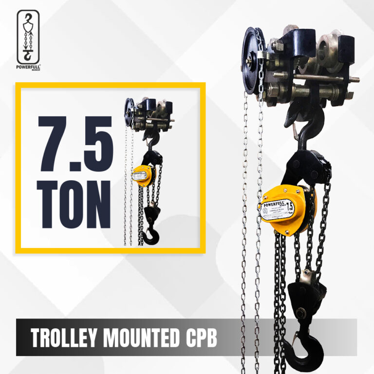 Trolley Mounted Chain Pulley Block Manufacturer India, Maharashtra