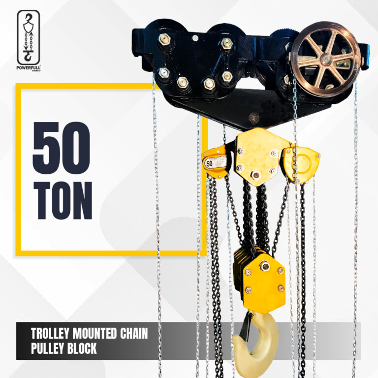 Trolley Mounted Chain Pulley Block Manufacturer India, Maharashtra