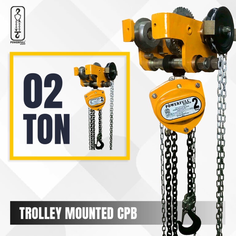 Trolley Mounted Chain Pulley Block Manufacturer India, Maharashtra